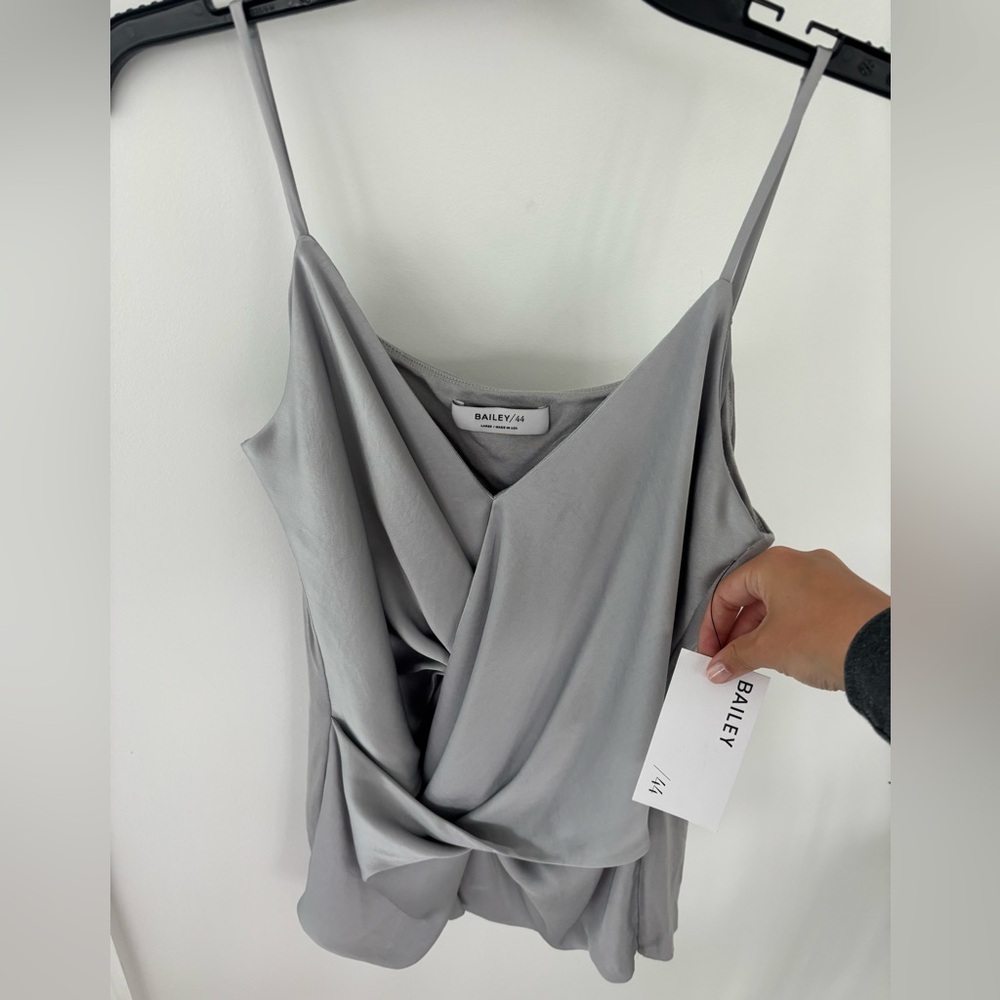 NWT Bailey 44 Card Counting Camisole - Grey/Silver Sleeveless V-Neck